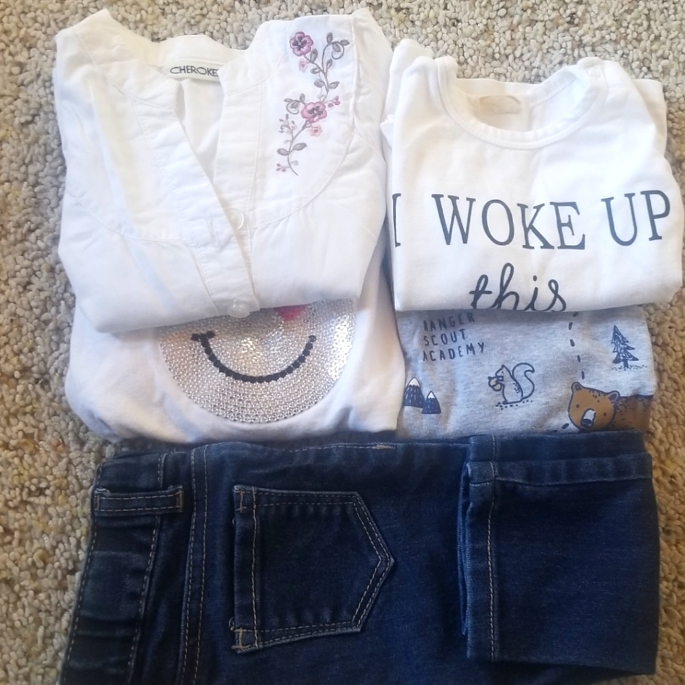 Beautiful 12 months girl shirts and jeans